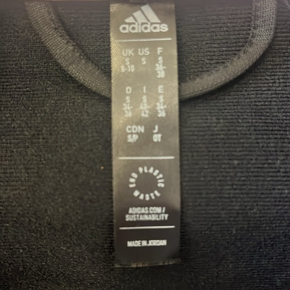 Adidas Black Track Jacket with Pink Stripes - Picture 7 of 12